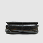 Vintage Chanel Messenger Bag // Black Quilted Calfskin // GTLCHMES12