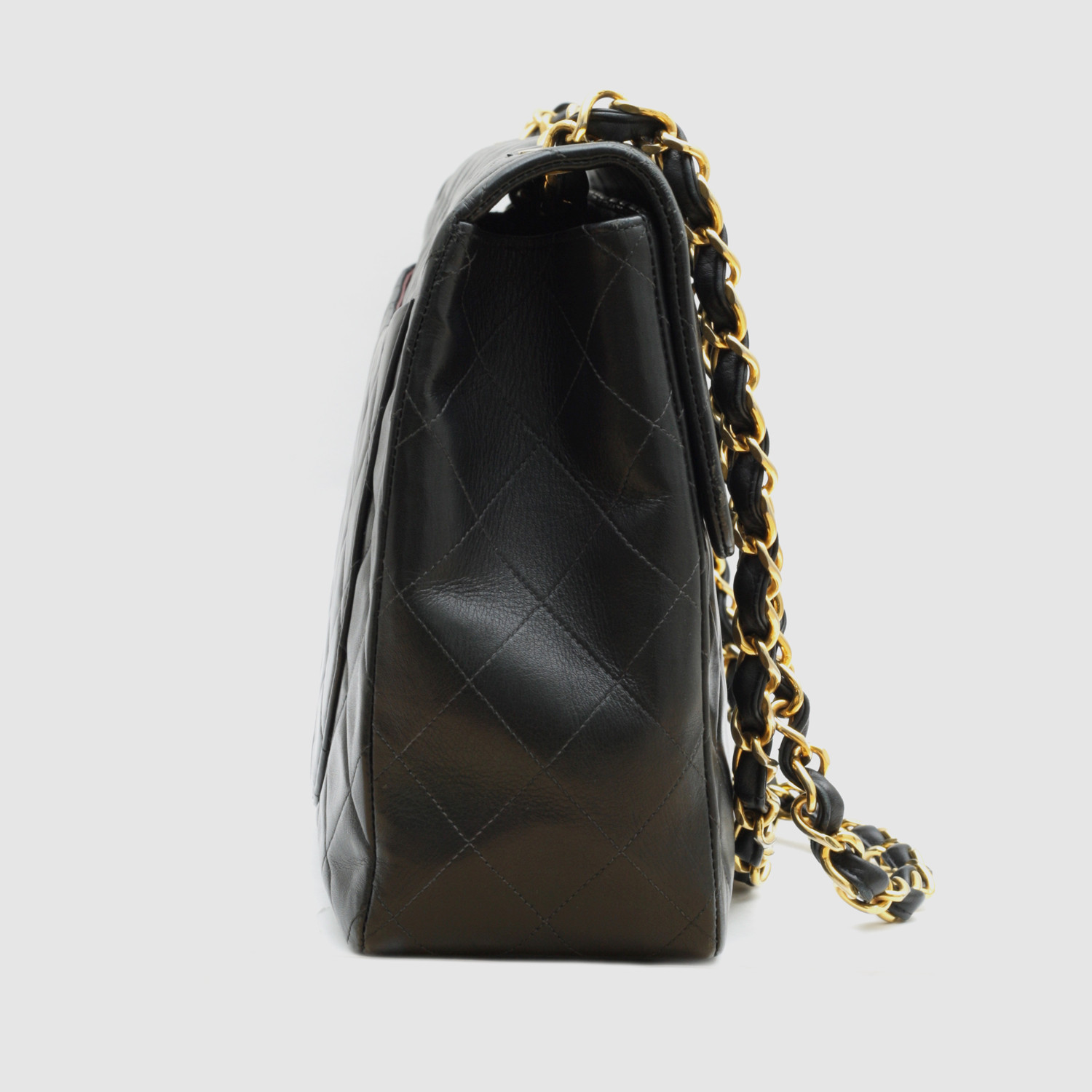 Chanel Classic Large Jumbo Flap Bag // Black Quilted Lambskin - Vintage Luxury Handbags - Touch ...