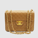 Vintage Chanel Classic Large Jumbo Flap Bag // Quilted Beige Lambskin // CHAN30