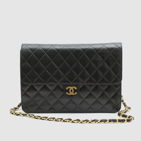 Chanel Flap Bag // Black Quilted Leather