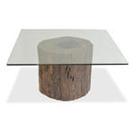 Glass Top Mussutaiba Trunk Dining Table