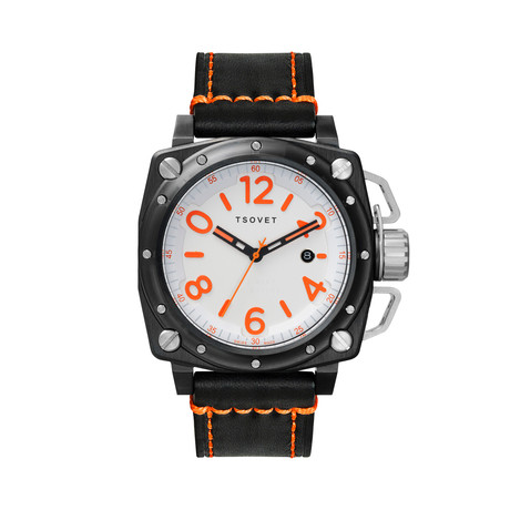 SVT-AX87 Quartz Watch // Black & Orange