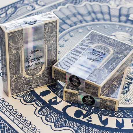 Silver Certificate Playing Cards