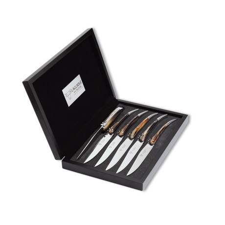 Zebu Horn Aubracien Steak Knife Set // 6 Pieces