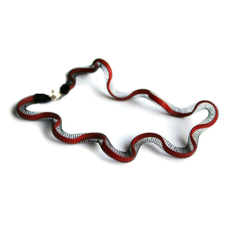 Philippa Necklace (Black + Red)