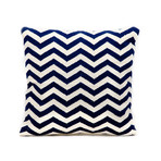 Life Styles Decorative Pillow // Navy + White