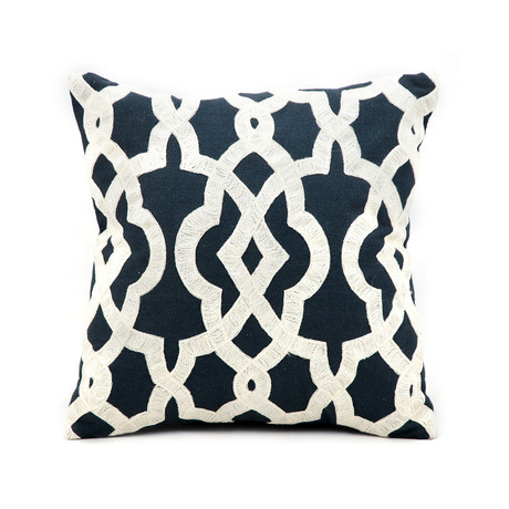 Life Styles Decorative Pillow // Charcoal + White