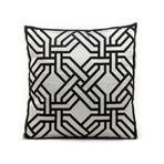 Kathy Ireland Pillow // Silver + Black