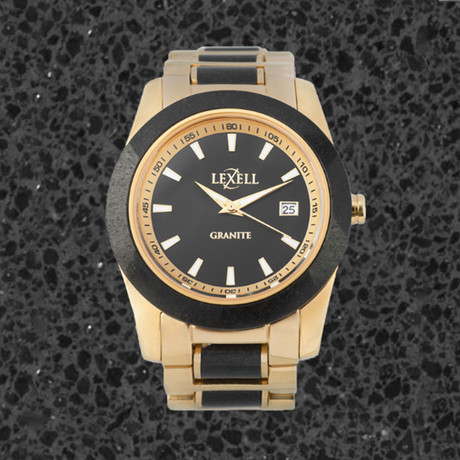 Lexell // Gold & Black Granite