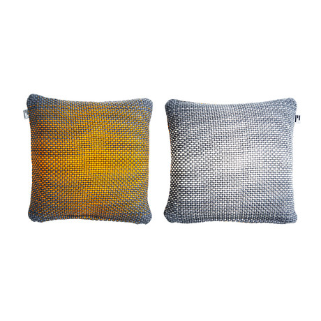 Two Side Gradient // Yellow-Grey Cushion Cover