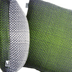 Two Side Gradient // Green-Grey Cushion Cover
