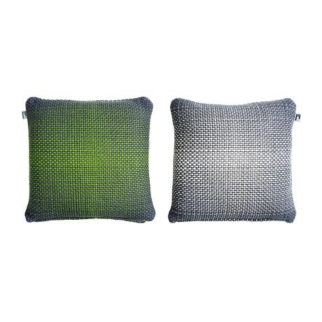 Two Side Gradient // Green-Grey Cushion Cover