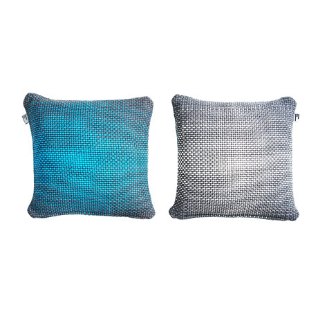 Two Side Gradient // Blue-Grey Cushion Cover