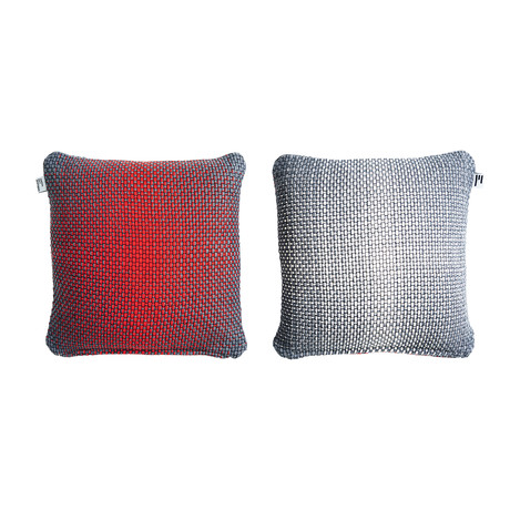 Two Side Gradient // Red-Grey Cushion Cover