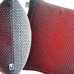 Two Side Gradient // Red-Grey Cushion Cover
