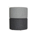 Roller Storage Side Table (Camira Dark & Light Grey Wool)