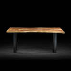 Freeform Dining Table // Metal Legs (60" L x 30" W x 30" H)