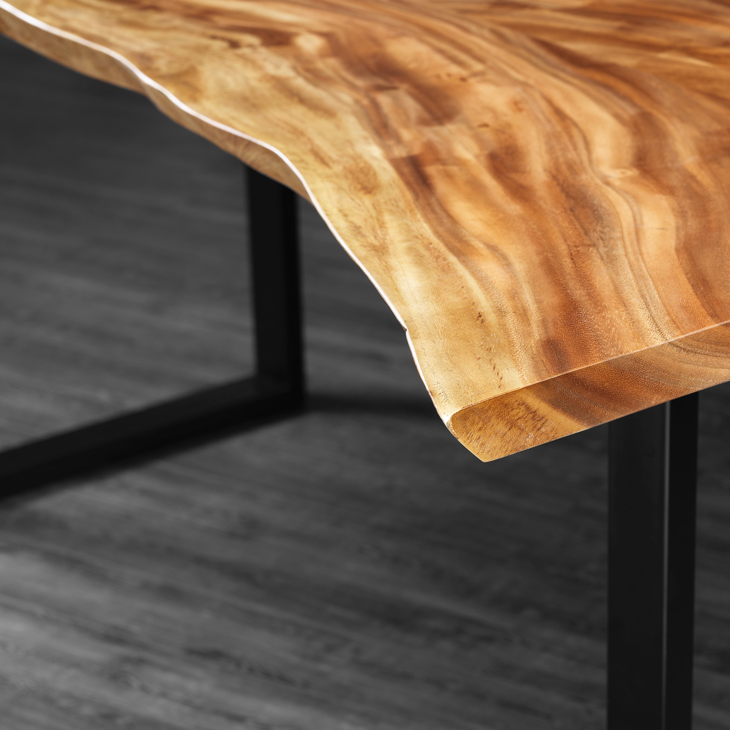 Freeform Dining Table // Metal Legs (60" L x 30" W x 30" H) - artemano