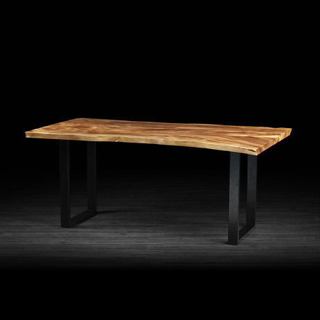 Freeform Dining Table // Metal Legs (60" L x 30" W x 30" H)