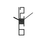 6/12 Black Aluminum Wall Clock