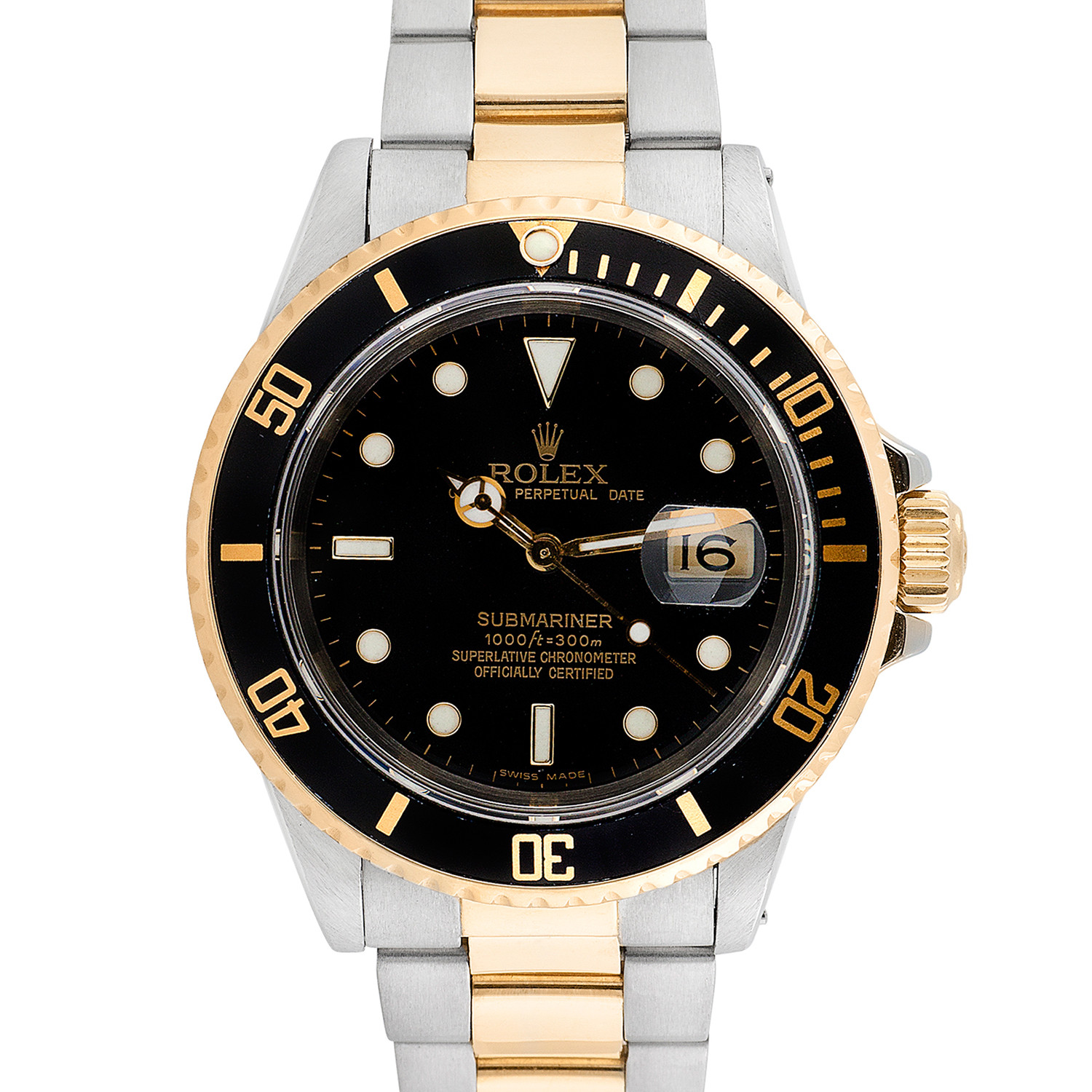 Rolex Submariner Two Tone c.1990 s Vintage Rolex Touch of