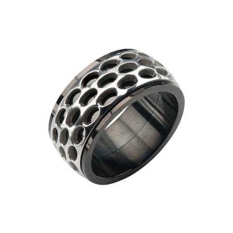 Stainless Steel Car Grille PVD Ring // Black // Size 12