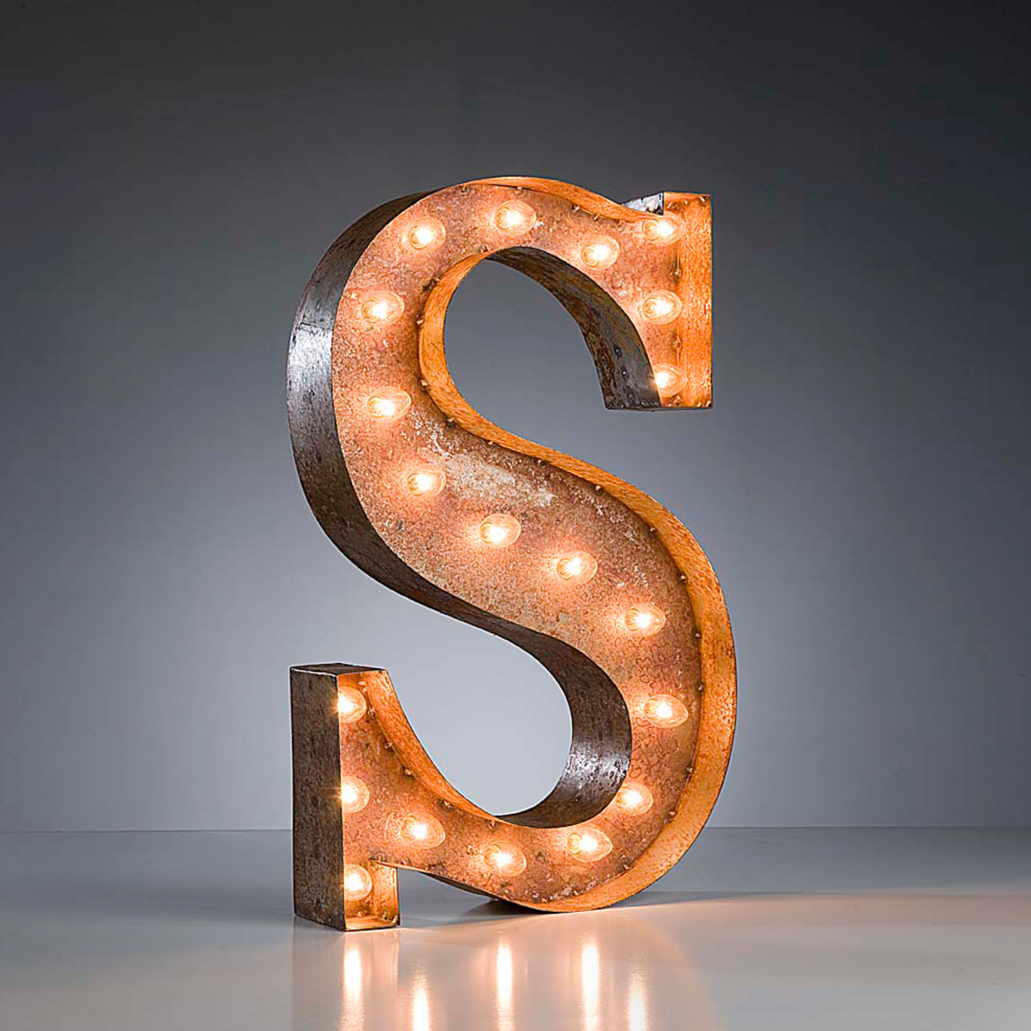 Letter S Vintage Marquee Lights Touch of Modern