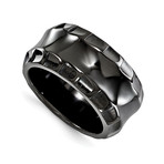 Templar Black Titanium Faceted Edges Polished // 12mm (Size 8)