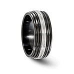 Defiance Black Titanium & Stainless Steel Polished // 9mm (Size 8)