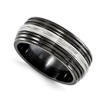 Defiance Black Titanium & Stainless Steel Polished // 9mm (Size 8)