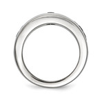 Squared Titanium Cable & Spinel w/ Sterling Silver Bezel // 8mm (Size 8)