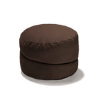 Jaxx Peachtree Pouf // Round Bean Bag Ottoman (Black)