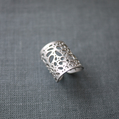 Seed Cuff Ring I (Steel)