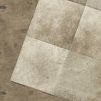 Barcelona Cowhide Square Patch Rug (Natural)