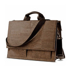 Briefcase // Double Front Pockets (Light Brown)