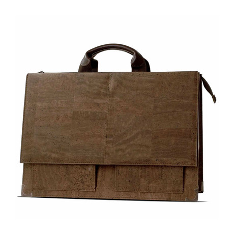 Briefcase // Double Front Pockets (Light Brown)