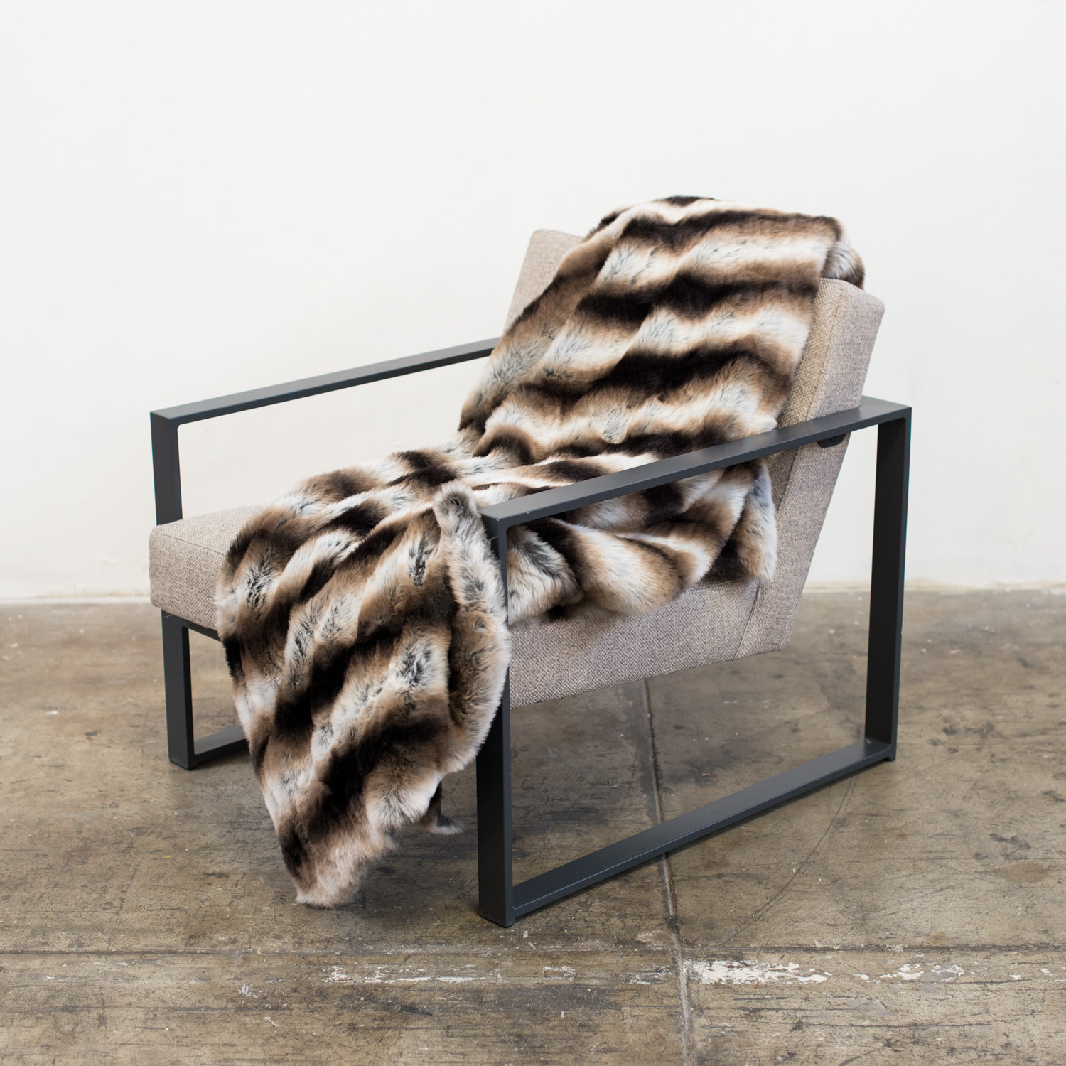 Chinchilla Throw // Slate Grey Montague & Capulet Touch of Modern