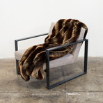 Chinchilla Throw // Chestnut (52"L x 65"W)