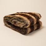 Chinchilla Throw // Chestnut (52"L x 65"W)