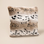 Fur Pillow // Snow Leopard (14"L x 20"W)