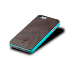 iPhone 5S Thin Case // Blue Walnut + HD Screen Protector