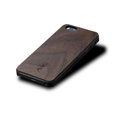 iPhone 5S Thin Case // Black Walnut + HD Screen Protector