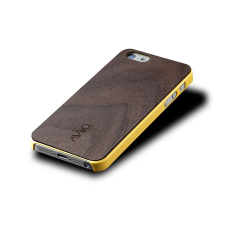 iPhone 5S Thin Case // Yellow Walnut + HD Screen Protector