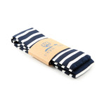 Navy White Stripe Neck Tie