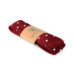 Burgundy White Polka Neck Tie