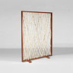 Bleached Woven Driftwood Screen