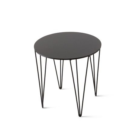 Chele Rounded Coffee Table // Small (Jet Black)