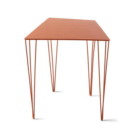 Chele Trapezoidal Coffee Table // Large (Traffic Orange)