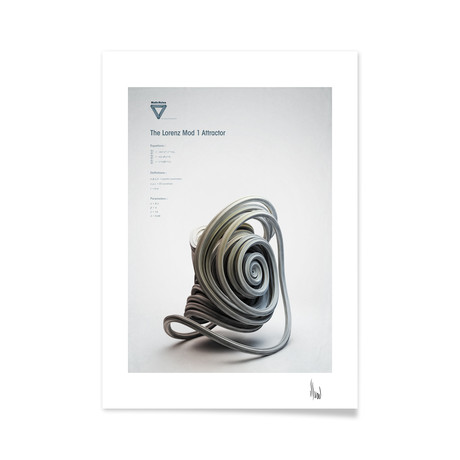 The Lorenz Mod 1 Attractor (16"L x 20"H Print)