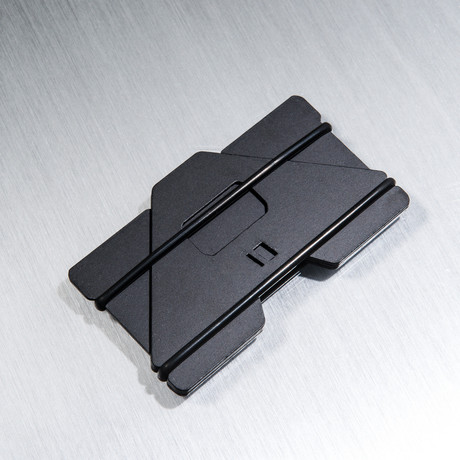 A2 Aluminum Plate Wallet // Black Hardcoat Anodized